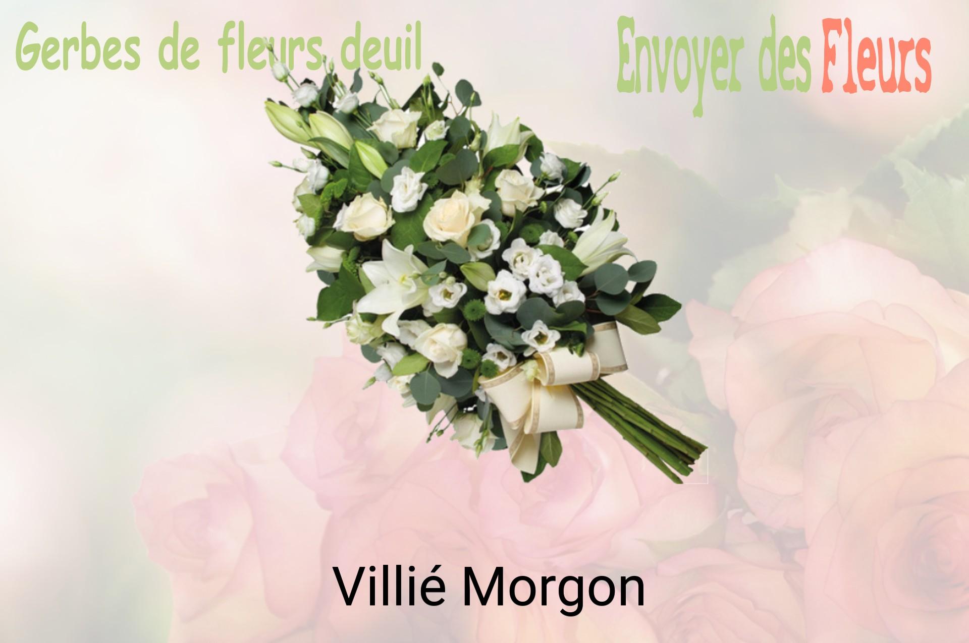 Gerbe de fleurs de deuil livrée à Villié-Morgon